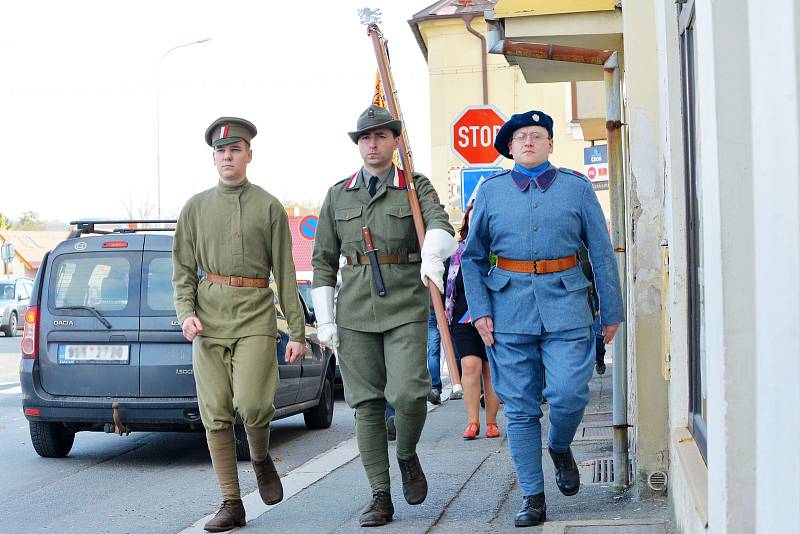 Z připomenutí výročí vzniku Československé republiky v Uhlířských Janovicích.