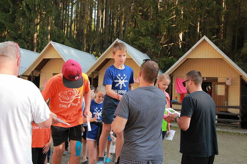 Dětský sportovní tábor pořádaný spolkem Olympia Kutná Hora v rekreačním středisku Želivka na Vysočině.