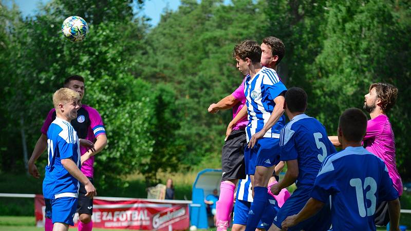 Finále středočeské Ligy mistrů OFS vyhrál v neděli 27. června 2021 domácí Sokol Kaňk 3:2 nad Slovanem Velvary B.