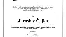 Smuteční oznámení: Jaroslav Čejka.