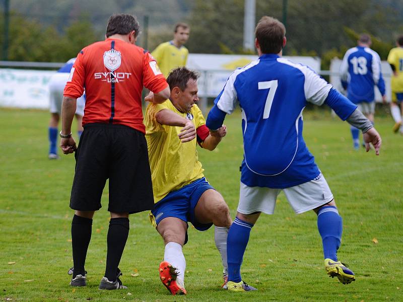 Utkání 7. kola okresního fotbalového přeboru: Zbraslavice - Sázava B 2:3.