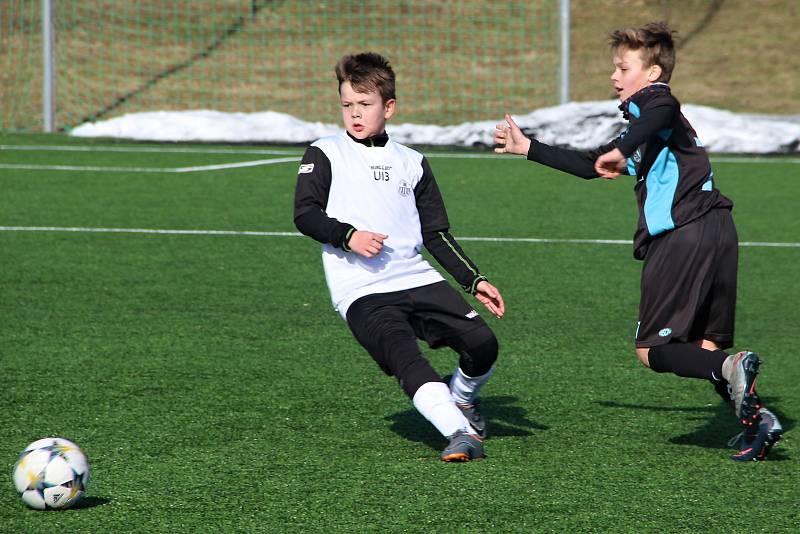 Zimní fotbalová příprava ligových mladších žáků U13: FC Slovan Havlíčkův Brod - FK Čáslav 1:9.