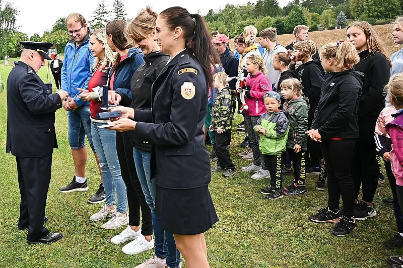 Ze soutěže v požárním útoku v Lomečku, zároveň memoriálu Miloslava Vágnera v sobotu 18. září 2021.