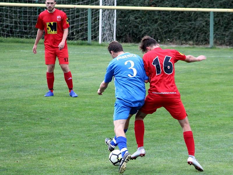 Fotbalová III. třída: TJ Sokol Paběnice B - TJ Sokol Červené Janovice 2:0 (1:0).