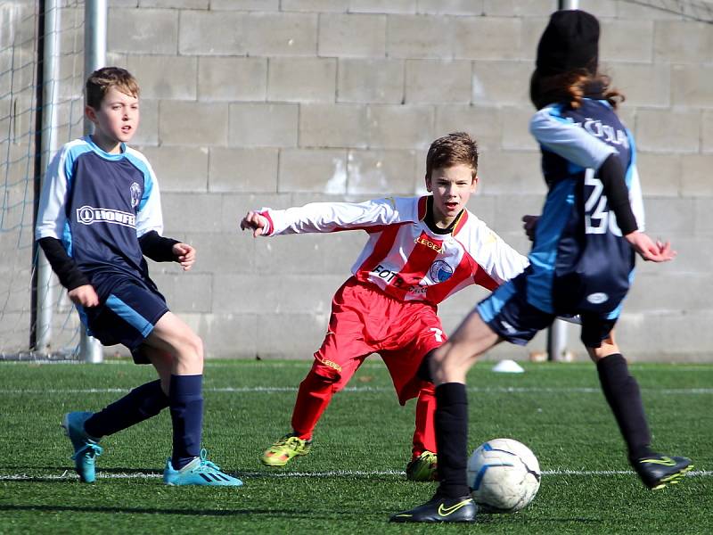 Fotbalový přípravný zápas, mladší žáci, kategorie U13: FK Čáslav - TJ Sokol Družba Suchdol 3:3 (0:1, 2:0, 1:2).