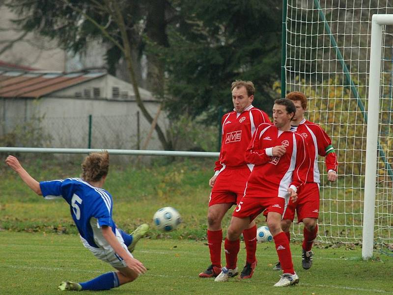 Fotbal I. B třída: Zbraslavice - Tupadly 2:3, sobota 14. listopadu 2009