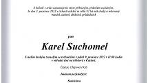 Smuteční oznámení: Karel Suchomel.