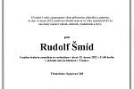Smuteční oznámení: Rudolf Šmíd.