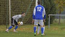 Utkání 7. kola okresního fotbalového přeboru: Zbraslavice - Sázava B 2:3.