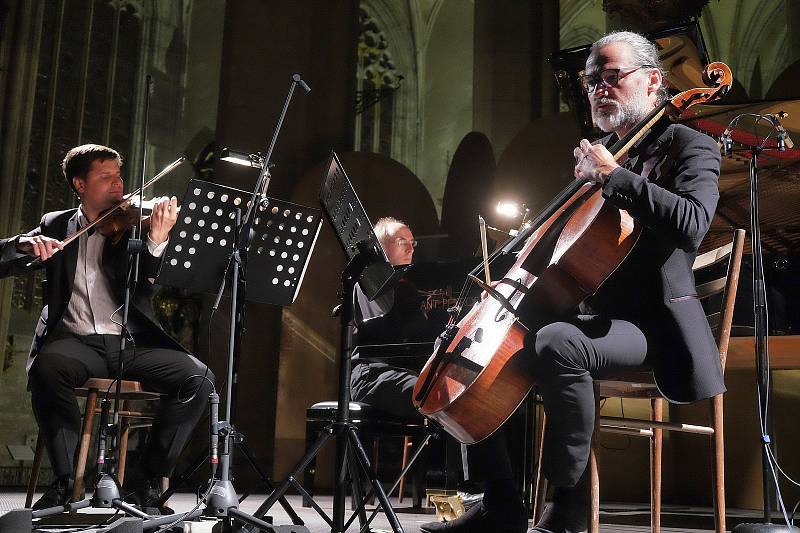 Mezinárodní hudební festival Kutná Hora: Roman Patočka (zleva), Igor Ardašev, Jiří Bárta.