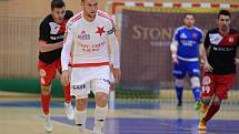 První zápas semifinále play off Chance futsal ligy vyhrála Slavia Praha ve Zruči nad Sázavou 4:3 po prodloužení.