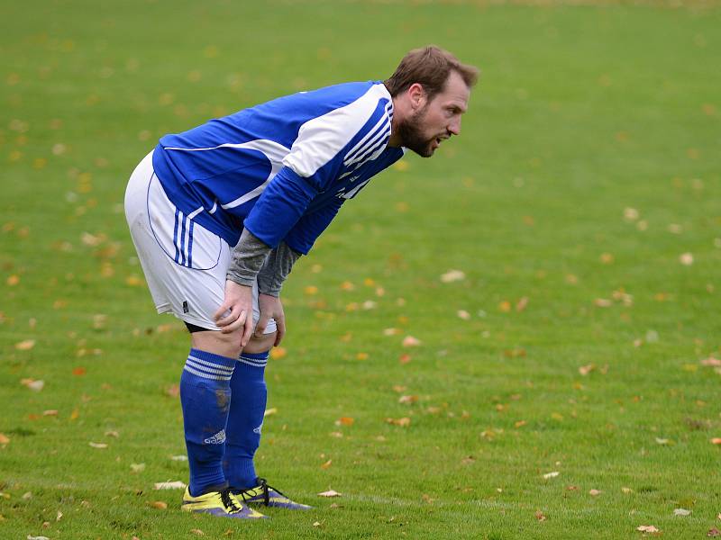 Utkání 7. kola okresního fotbalového přeboru: Zbraslavice - Sázava B 2:3.