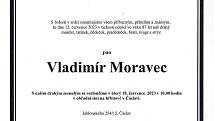 Smuteční oznámení: Vladimír Moravec.