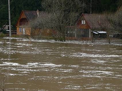 Zatopená část města na jaře roku 2006.