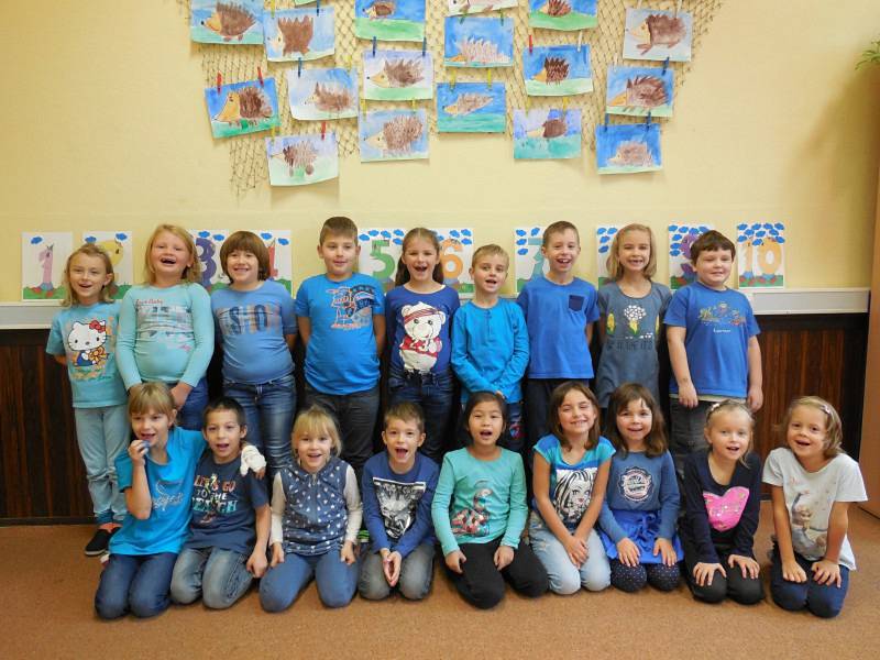 Na základní škole T. G. Masaryka měli modrý den.