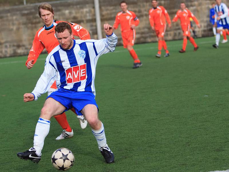 Z utkání fotbalové I.A třídy Čáslav B - Bakov nad Jizerou (4:3).