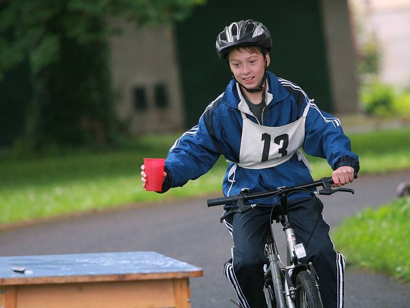 Okresní kolo dopravní soutěže mladých cyklistů v Kutné Hoře.