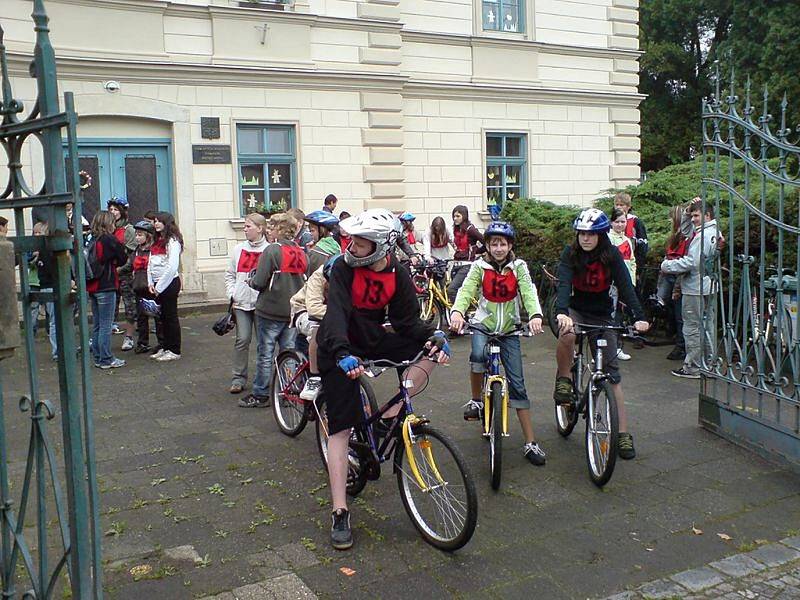 Okresní kolo dopravní soutěže mladých cyklistů v Kutné Hoře.