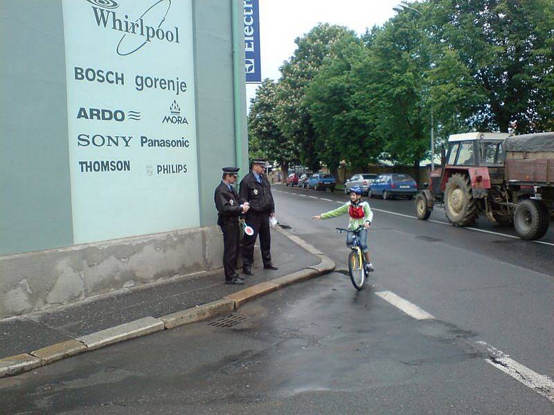 Okresní kolo dopravní soutěže mladých cyklistů v Kutné Hoře.