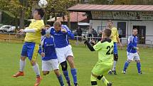 Utkání 7. kola okresního fotbalového přeboru: Zbraslavice - Sázava B 2:3.