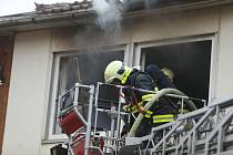 Z dohašování požáru ubytovny v Kutné Hoře v sobotu 2. ledna 2021 v dopoledních hodinách.