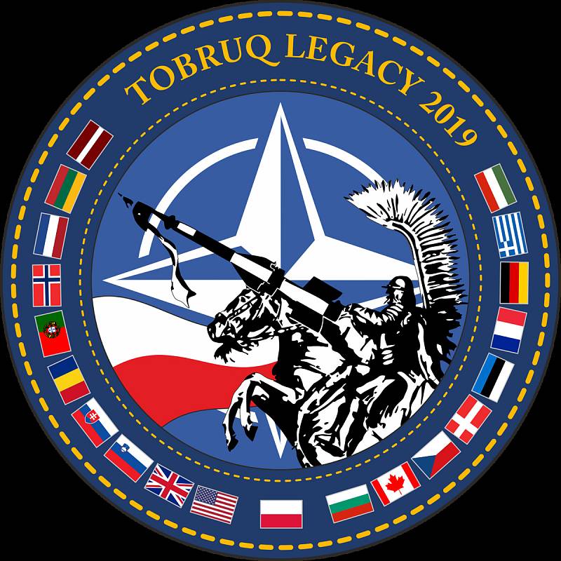 Oficiální znak cvičení Tobruq Legacy 2019, které se uskuteční v červnu roku 2019 v Polsku.