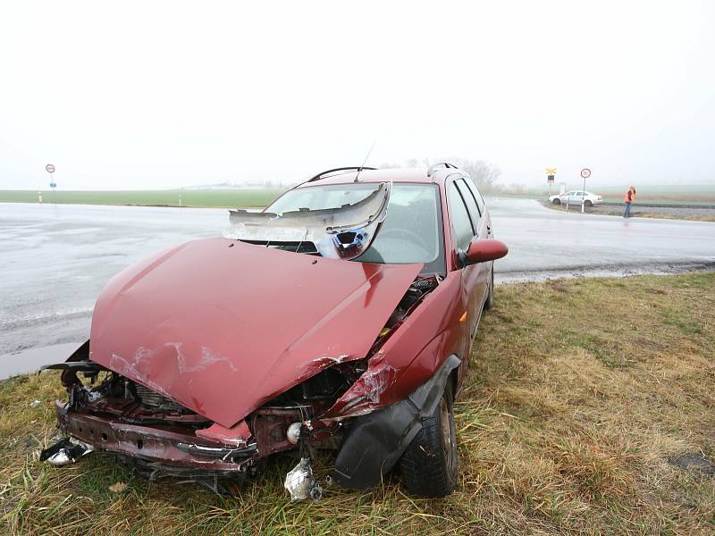 Dopravní nehoda na silnici I/17 u Koudelova.