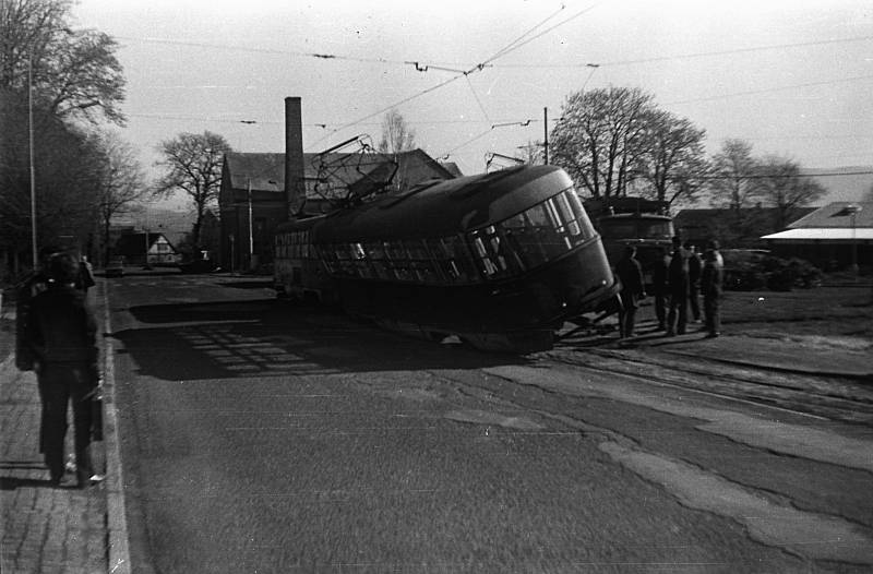 Tramvajová nehoda v Liberci, která se stala v roce 1981.