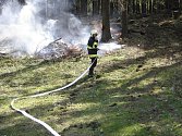 OD HROMADY LISTÍ MŮŽE ZAČÍT HOŘET LES. Proto hasiči upozorňují, že při pálení biologického odpadu na zahrádkách, je vždy potřeba dbát na zvýšenou bezpečnost a předejít tak neštěstí.