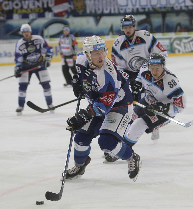 Kometa Brno - Bílí tygři Liberec 7:2 (1:0, 2:2, 4:0).