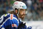 36. kolo extraligy ledního hokeje mezi Bílí Tygři Liberec a HC Kometa Brno.  Na snímku Peter Mueller