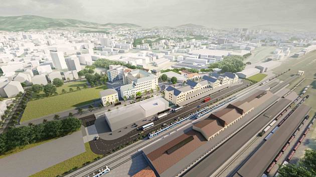Návrh nového dopravního terminálu v Liberci.