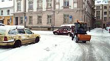 Sněhová nadílka - Nerudovo náměstí