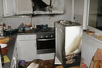  Požár poškodil majetek v kuchyni ve výši kolem padesáti tisíc korun.
