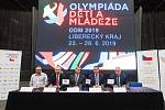 Tisková konference k IX. letní olympiádě dětí a mládeže v Liberci.