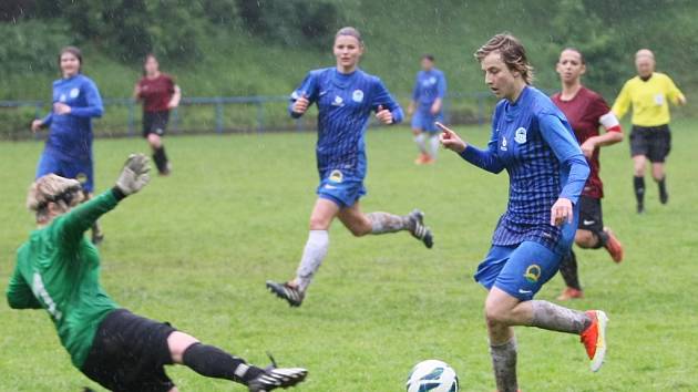 FOTBALISTKY SLOVANU Liberec zakončily druholigovou sezonu jasnou výhrou 9:0 nad Uraganem z Ústí nad Labem.