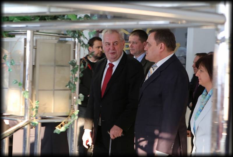 Prezident Miloš Zeman v Nemocnici Jablonec nad Nisou.