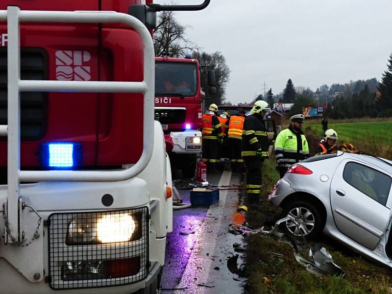 Kamion se srazil s Peugeotem, dva řidiči zemřeli.