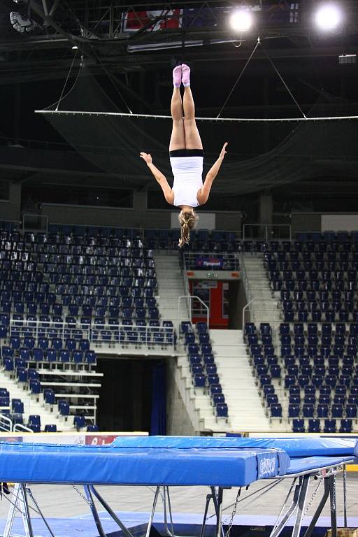 ZITA FRYDRYCHOVÁ, liberecká olympionička, předvedla včera své umění na komentovaném veřejném tréninku několika desítkám zájemců v Tipsport areně.