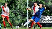 Utkání Hodkovice (modré dresy) - Rozstání skončilo výsledkem 1:3.