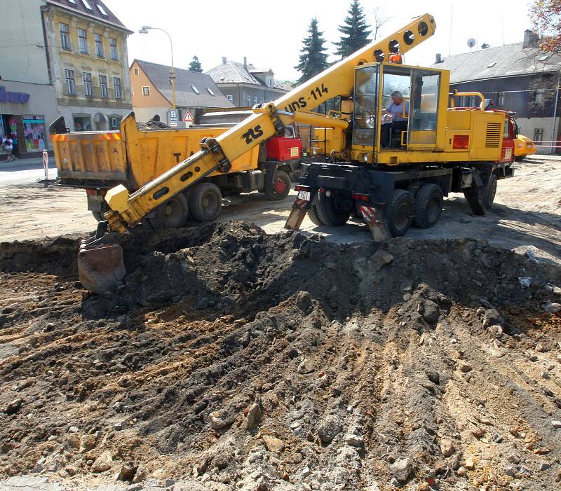 Rekonstrukce  autobusového nádraží v Chrastavě v roce 2009.