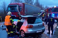 Vážná nehoda u Hrádku nad Nisou, pondělí 25. března 2024.