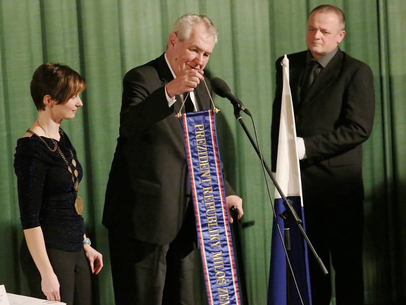 Prezident Miloš Zeman se setkal s představiteli města Hodkovice nad Mohelkou a jeho občany.