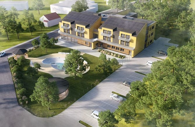 Návrh nového domova pro seniory, pasivního domu, který začali stavět v Hrádku nad Nisou.