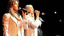 Susie Webb and Zoe Nicholas, duo Fabba, tribute band Abba.