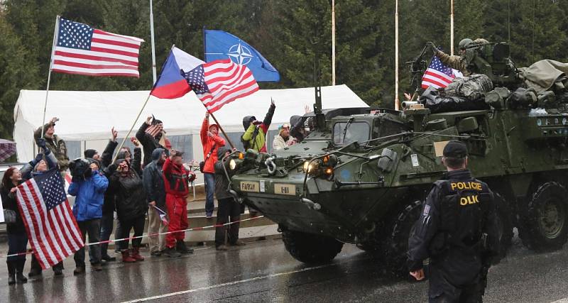 Konvoj americké armády v Libereckém kraji.