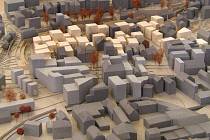 Model dostavěného Papírového náměstí architekta Jiřího Žida dokazuje, že by místo bylo ideální k bydlení. Ne jako dnes, kdy je plné polorozpadlých domů a nepořádku.