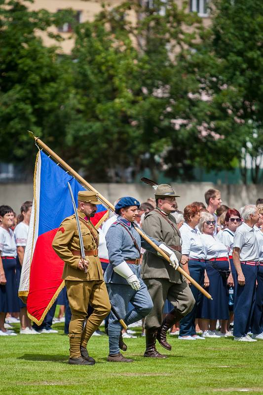 Krajský sokolský slet se konal 10. června v Turnově. Slet byl zahájen slavnostním průvodem z náměstí Českého ráje na městský stadion, kde proběhlo hromadné cvičení.