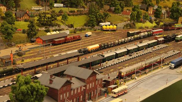 Výstava železničních modelů.