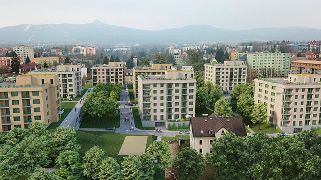 V liberecké čtvrti Františkov vyroste sedm nových bytových domů inspirovaných prvorepublikovou architekturou.